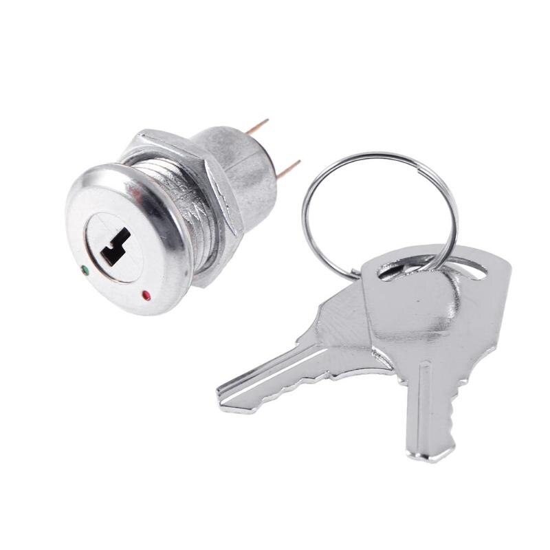 Electronic Key ON OFF Lock Switch Phone Lock Security Power Switch Tubular Terminals Electronic Lock Switch with Keys