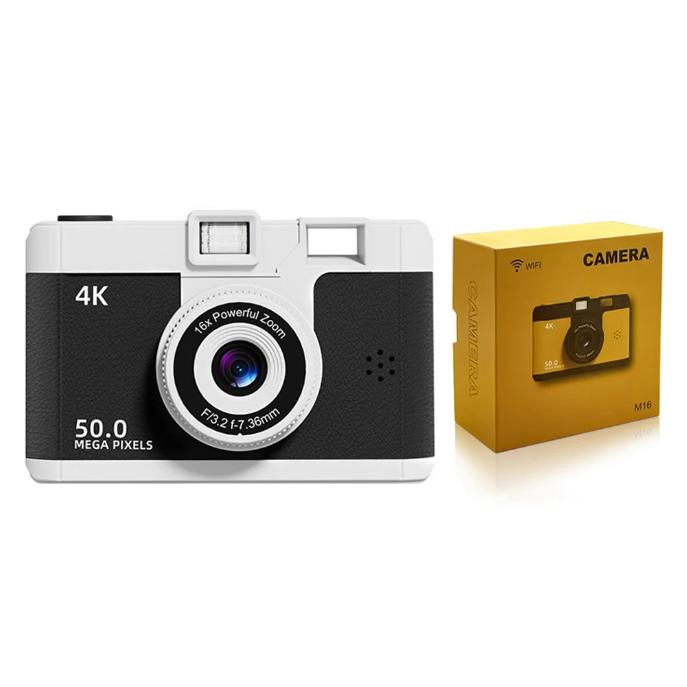 Macchina fotografica doppia Fotocamera Fotocamere a punti retrò Fotocamera digitale HD 1080P Regali di compleanno per bambini Scheda Audio e video: nero