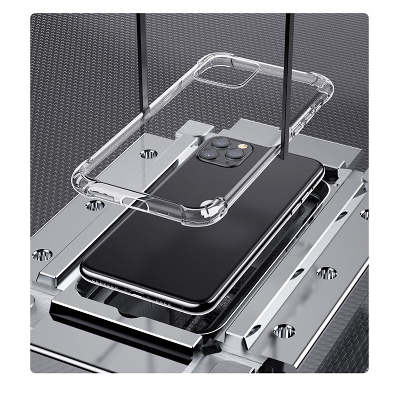 Luxus Transparent Stoßfest Silikon Fall Für iPhone 11 X Xr Xs Max Fall 12 11 Pro Max 8 7 6s Plus SE Fall Silikon Zurück Abdeckung