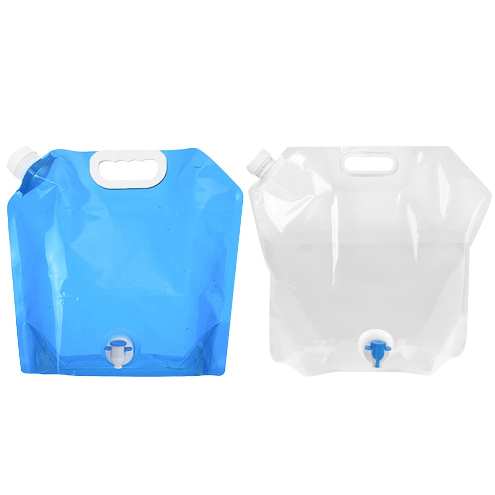 Bolsas de agua plegables para exteriores, portátiles, de 5L/10L, plegables, para acampar, senderismo, Picnic, barbacoa, transporte de bebidas para coche