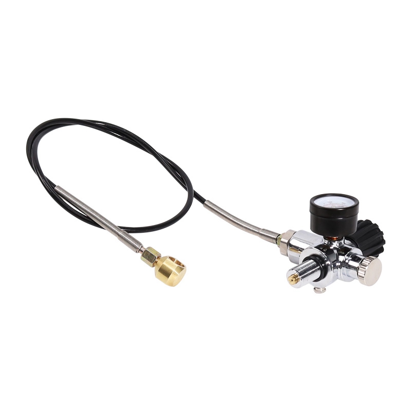 Pcp Scuba Opladen Valve Lucht Vullen Station Refill Adapter Met 400Bar 6000Psi Gauge Met M18X1.5 Threads