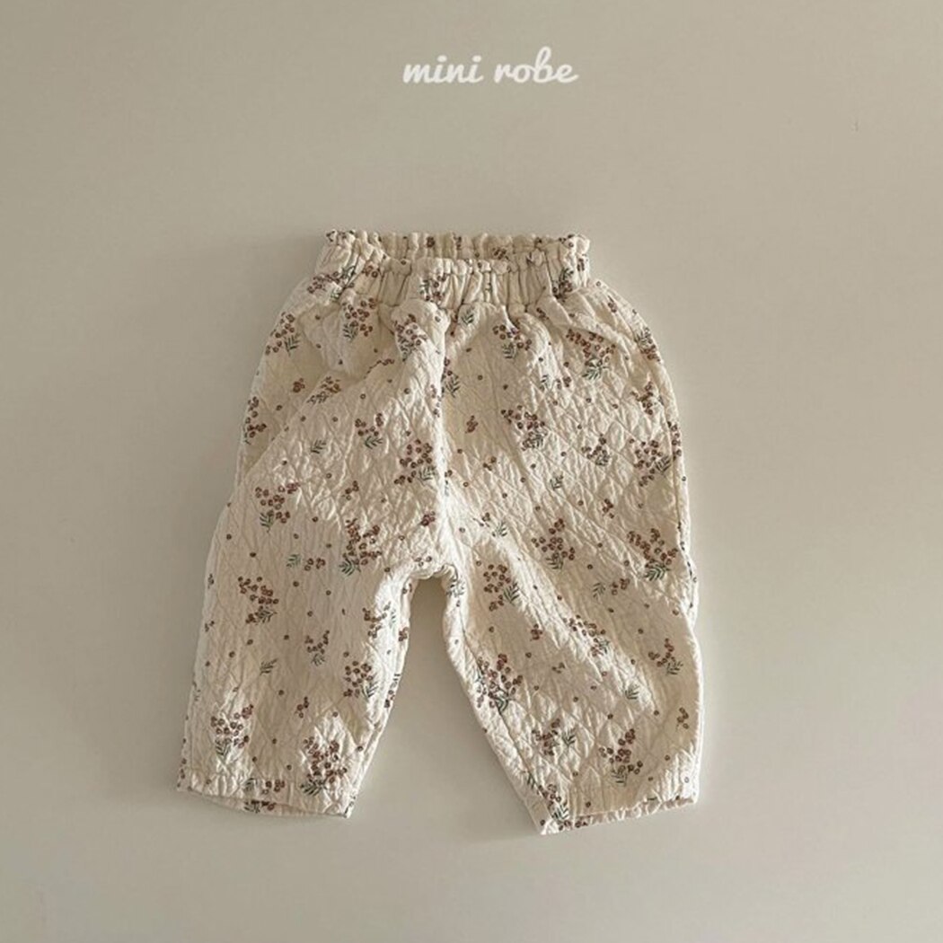 Schattige Baby Meisjes Bloemen Broek Linnen Geplooide Kids Casual Losse Broek Zachte Ademend Jongen Meisjes Harembroek Voor Baby Kleding: Floral / 12-18 Months   80