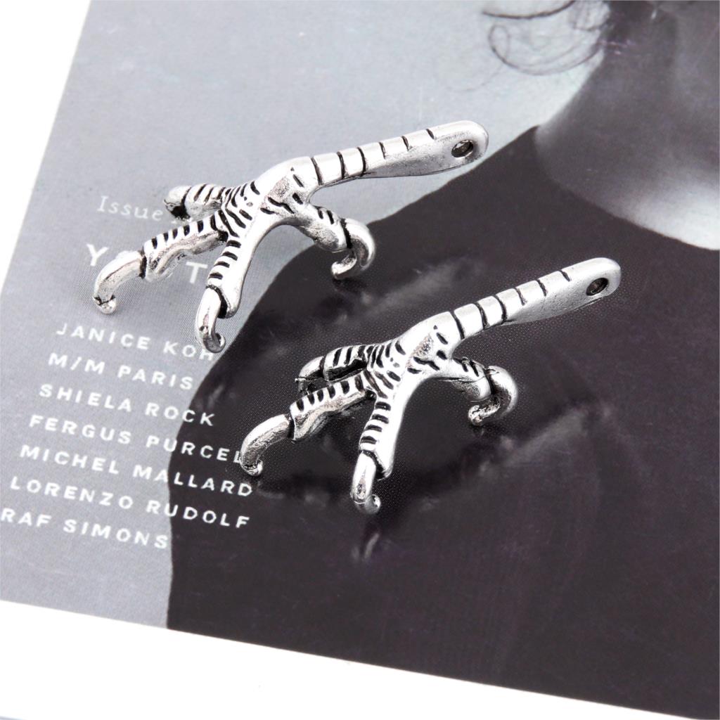 10Pcs Zilver Kleur Eagle Claw Charms Animal Paw Hanger Maken Metal Choke Kettingen Handgemaakte Sieraden Geleverd 33X16mm A3295
