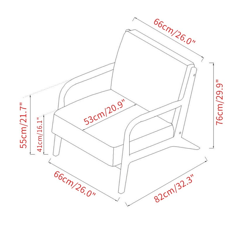 Nordic Accent Chairs Slipcovers Mid-Century Modern Armchair Cover for Living Room Lounge Single Sofa Protector Home Decor