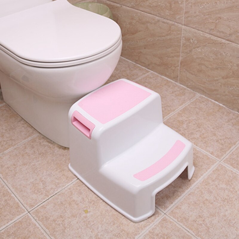 2- trins skammel til børn - børnesæde, børneskammel med skridsikkert blødt greb for sikkerhed som badeværelset toiletpottetræningskrak