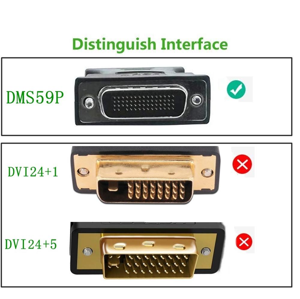 Datamaskin grafikkort dms 59 pin til vga / dvi kvinnelig konverteringslinje ett punkt til Dobbel skjerm dvi / vga skjermport