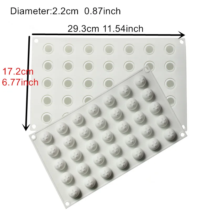 Siliconen chocoladevorm Silicon Ball Cakevormen 3D Halve bol Snoep Truffel Bakplaat 1 stuk: Chocolade