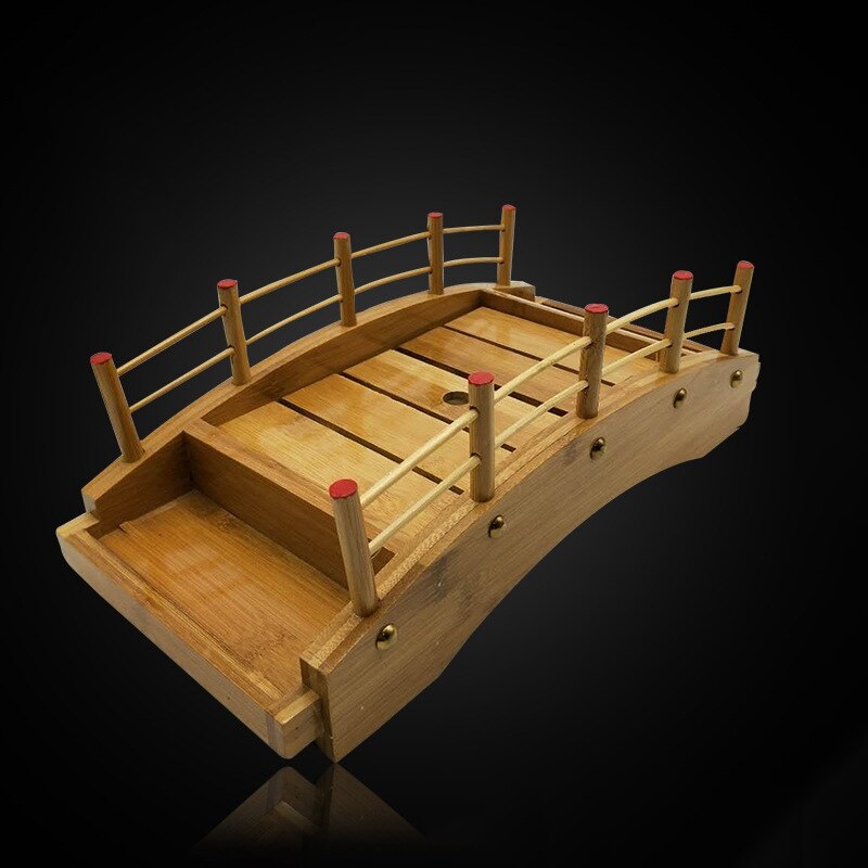 Japanse Stijl Bamboe Keuken Sushi Brug Boot Sushi Sashimi Schotel Sushi Servies Decoratie Ornamenten