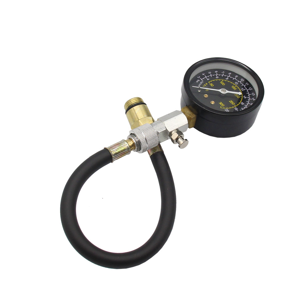Engine Cylinder Pressure Gauges Compressions Tester Kit 0-300PSI Pressure Gauge Check Test Tool Automotive Repairing Tool: Default Title
