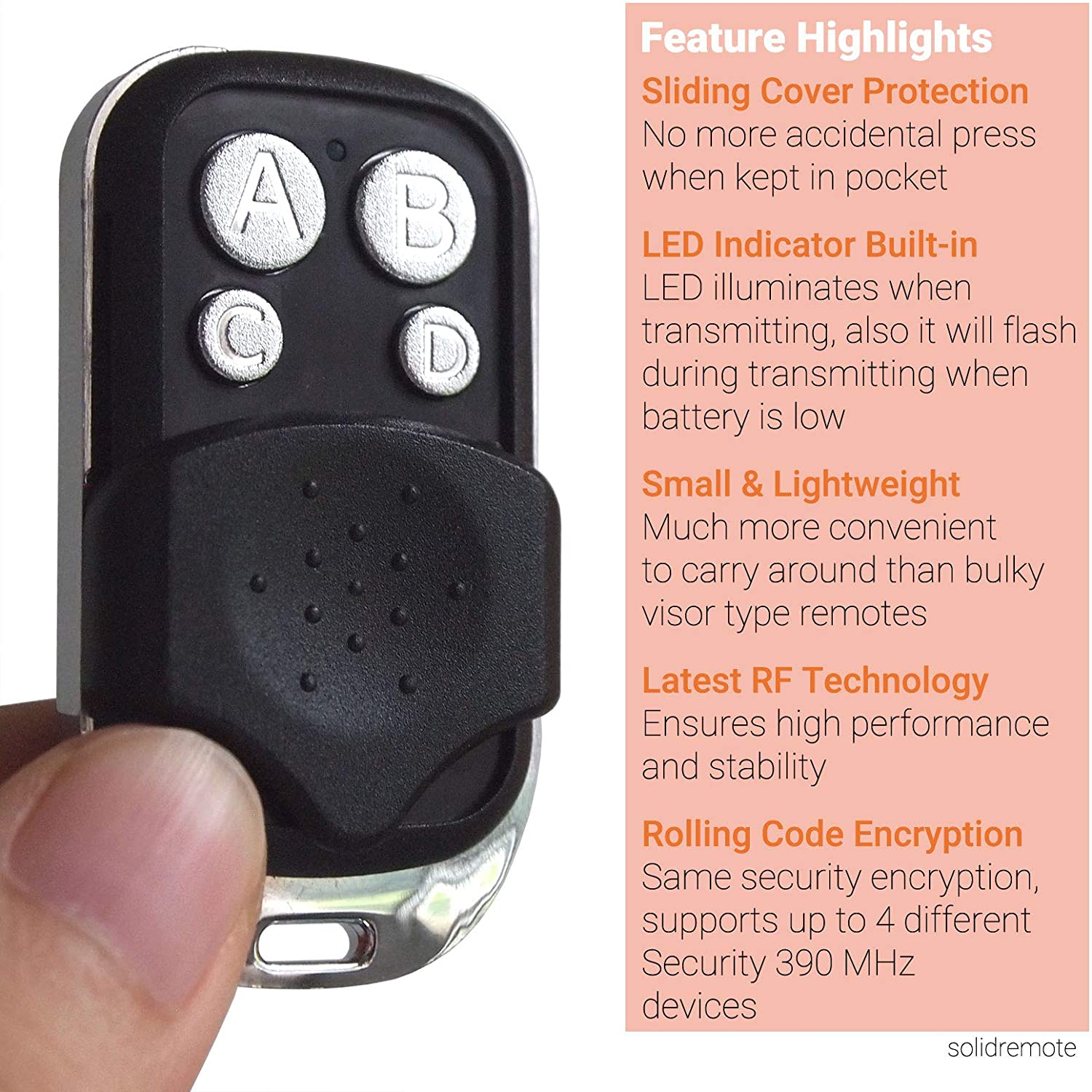 Garage Door Openers Remote Control Key 390Mhz 970LM for Chamberlain Sears Craftsman LiftMaster 2 Pack