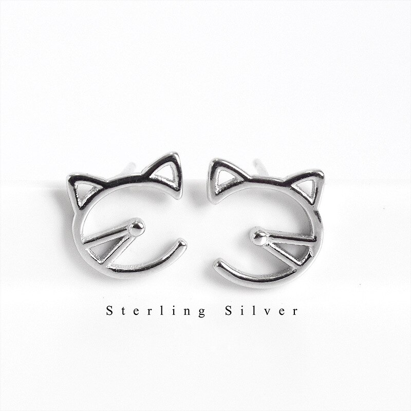 La Monada Kat Stud Oorbellen Voor Vrouwen Zilver 925 Minimalistische Fijne Vrouwen Oorbellen In Sieraden Stud Oorbellen 925 Sterling Zilver