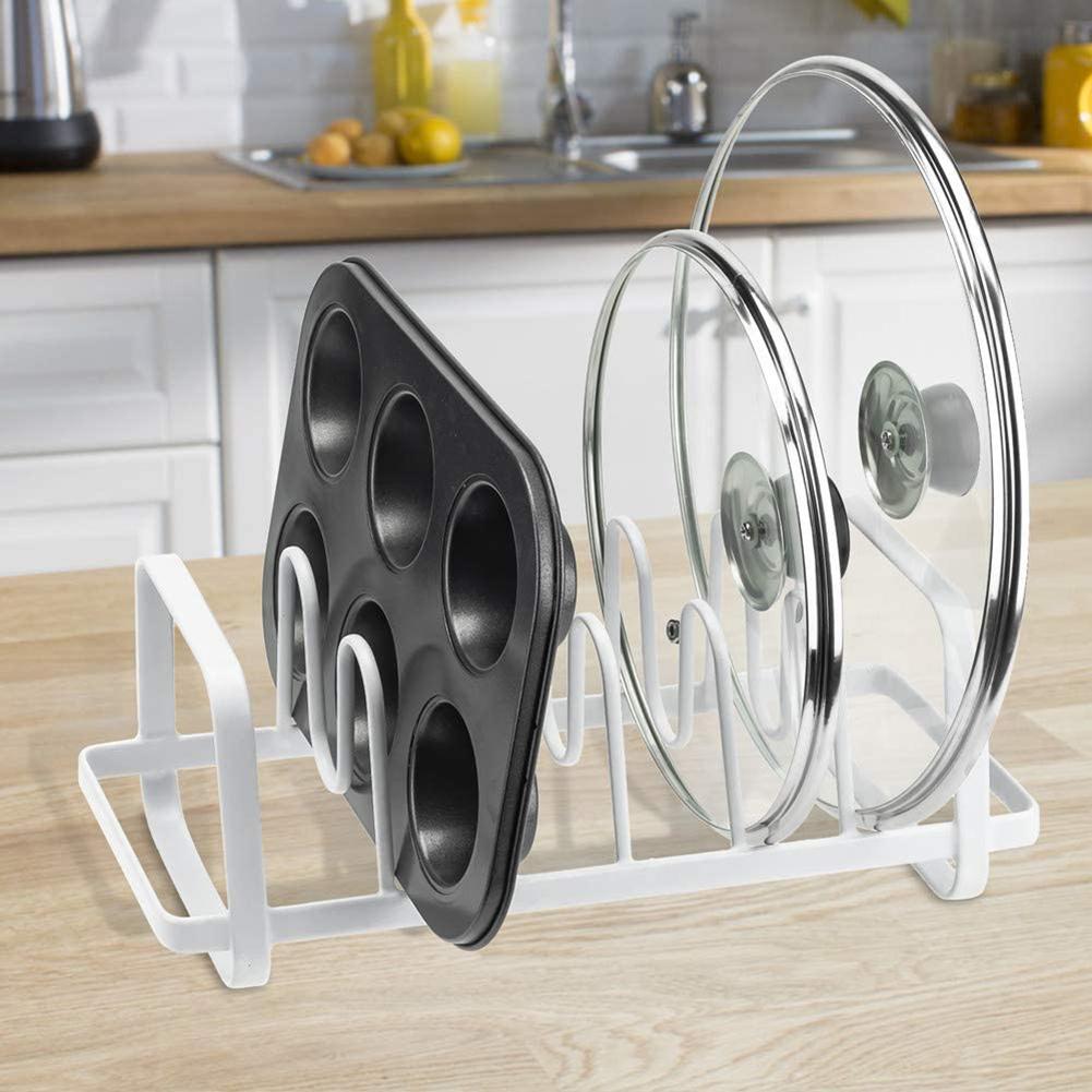 Multifunctional Pot Lid Holder Lid Organizer Pot Lid Rack Storage Pan Lid Cover Cabinet Pantry Dish Holder Rack Organizer