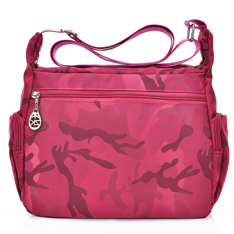 Kvinder messenger taske skuldertasker nylon kvindelige crossbody tasker dame håndtasker lynlås lukning tote