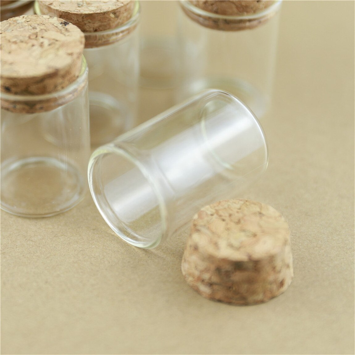 24pcs/lot 30*40mm 15ml Glass Bottle with Cork Test Tube Stopper Spice Bottles Container Jars Vials DIY Craft