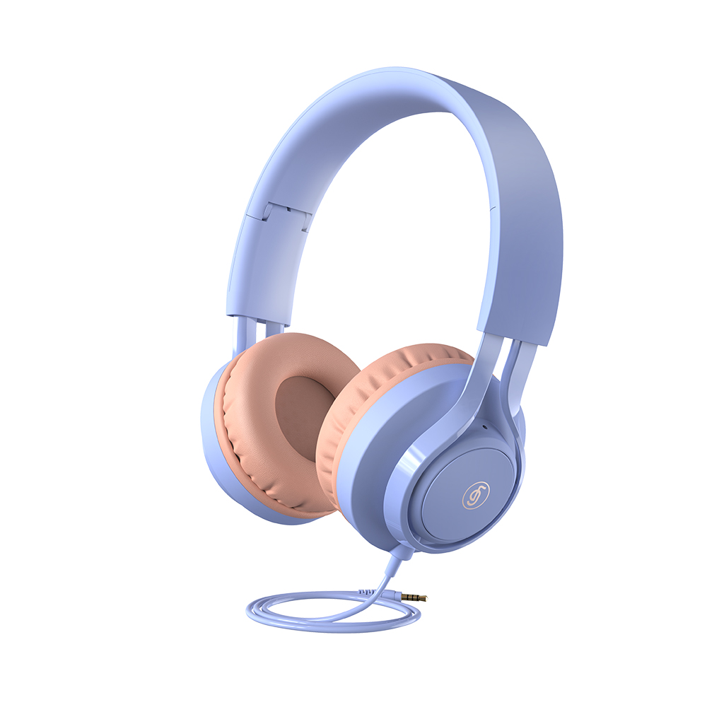 Słuchawki przewodowe ucho kota słuchawki douszne dla dziecka Kid Girls Boys 85db tryb dla dzieci ochrona słuchu słuchawki nauszne do telefonu Laptop: Purple (no box) B