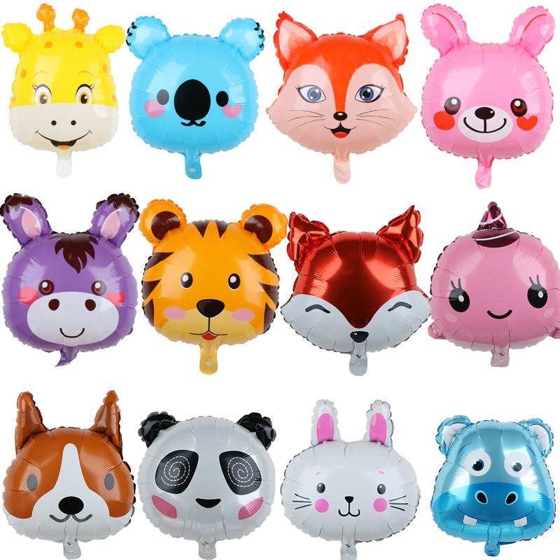 10pcs Aluminum Foil Helium Balloons Cartoon Animal Children's Day Wedding Birthday Decor Kids Panda Rabbit Balloons Party Favor