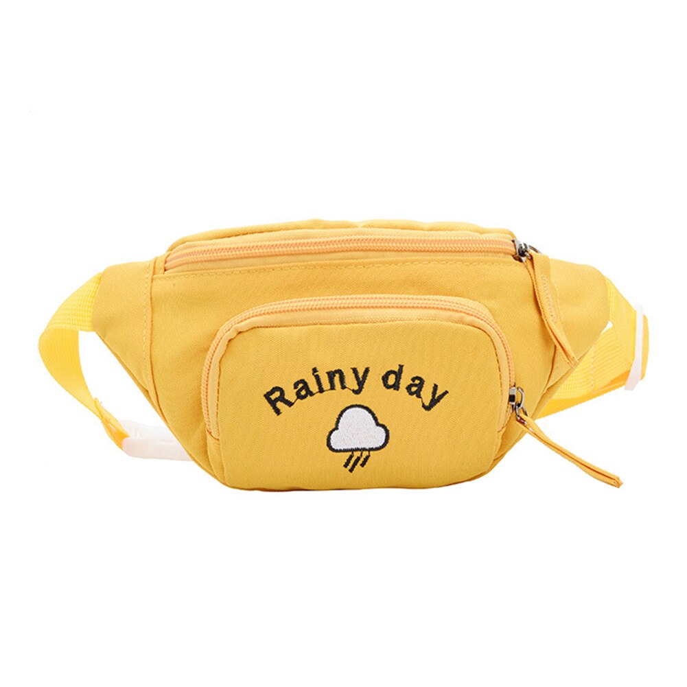 Kids Boys Girls Waist Fanny Packs Bum Bag Canvas Travel Festival Sports Purse Satchel Walking Pouch: Yellow