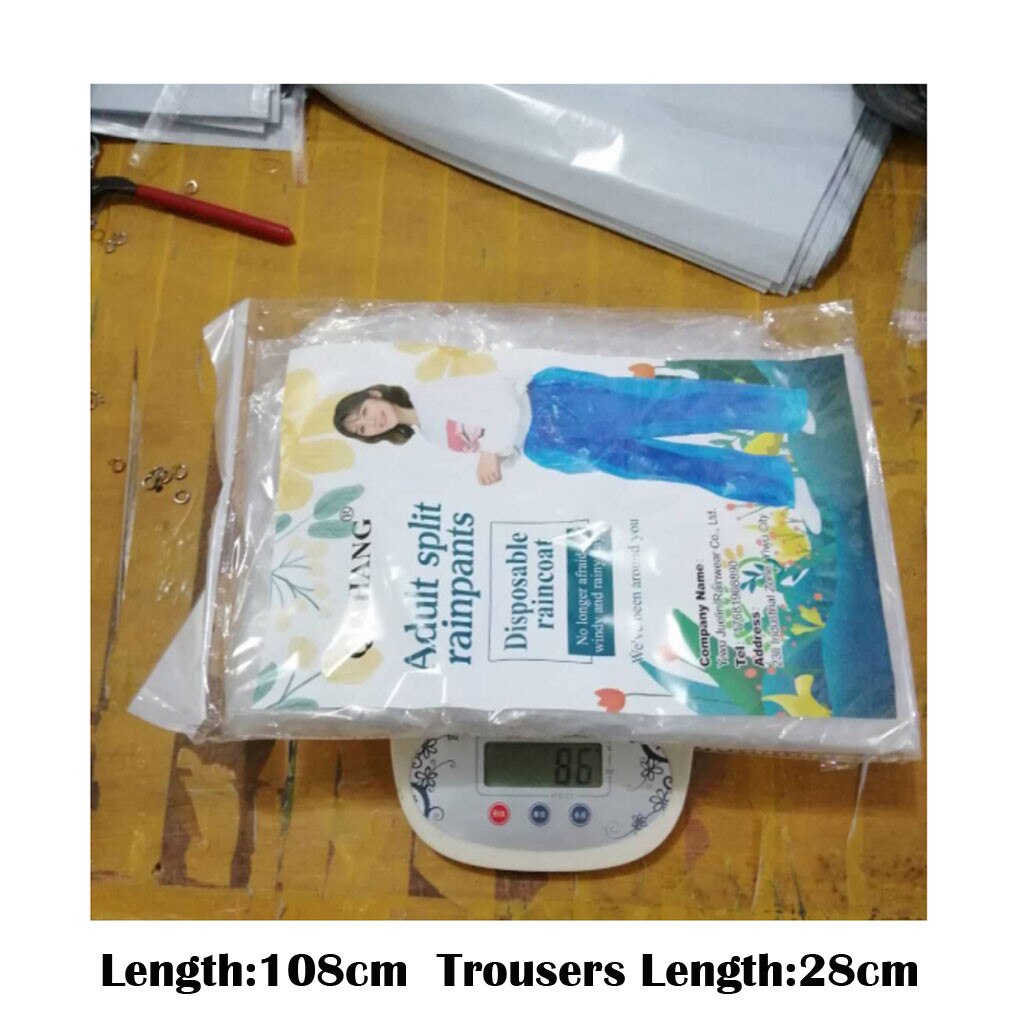 Protection Unsex jetable imperméable pantalon salive couverture empêche les éclaboussures corps adulte clair Transparent Camping vêtements de pluie