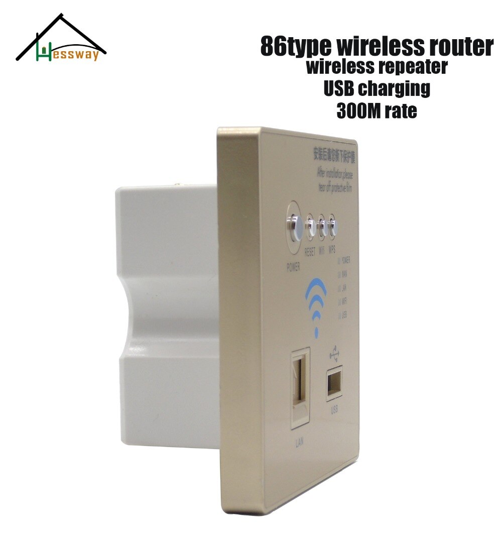 300 MBPS In Wall Wireless WIFI Router for 86 standard