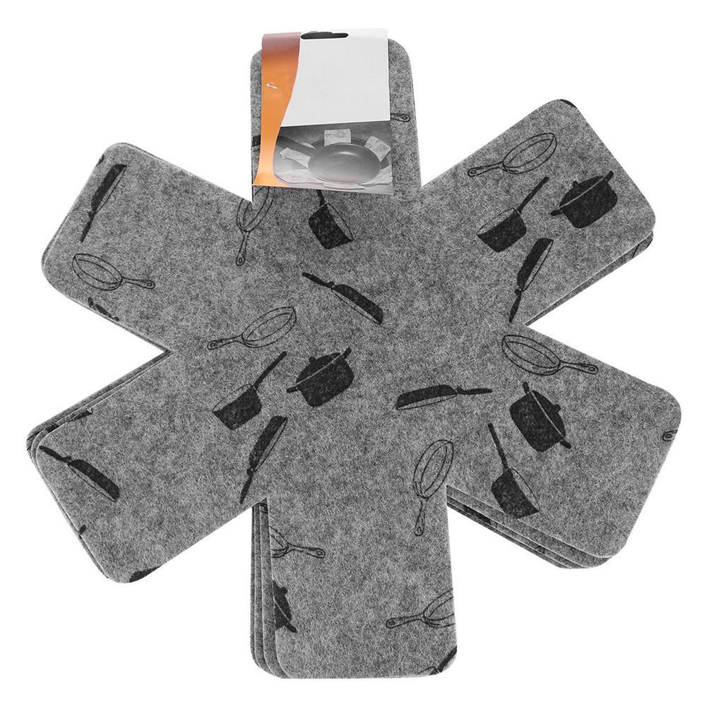 3Pcs/6Pcs/8Pcs Pot Pan Non-slip Scratch-proof Mat Protector Pads Divider Table Separator Set Kitchen Cookware Tools 30E