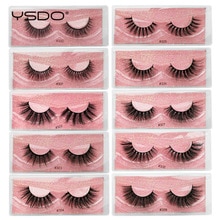 YSDO 1 pair 3d mink false eyelashes natural long mink lashes cruelty free lashes eyelashes maquiagem soft wispy lashes faux cils