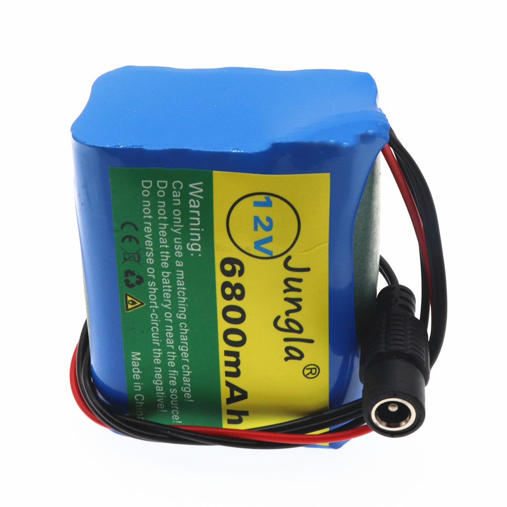 Originele 12V 6.8 Ah 6800mAh 18650 Oplaadbare batterijen 12V met BMS Lithium batterij Bescherming Boord + 12.6V 1A Charger