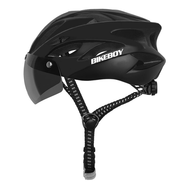 Bikeboy Fietsen Helm Met Bril Ultralight Mtb Fietshelm Mannen Vrouwen Mountain Road Casco Sport Specialiced Fietshelmen: black 1 lens
