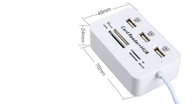 Erilles Multi Micro Usb Hub 2.0 Otg Combo Usb Splitter Sd Tf Kaartlezer Uitbreiding Poort Hubs Wh Kabel Adapter voor Computer Smart