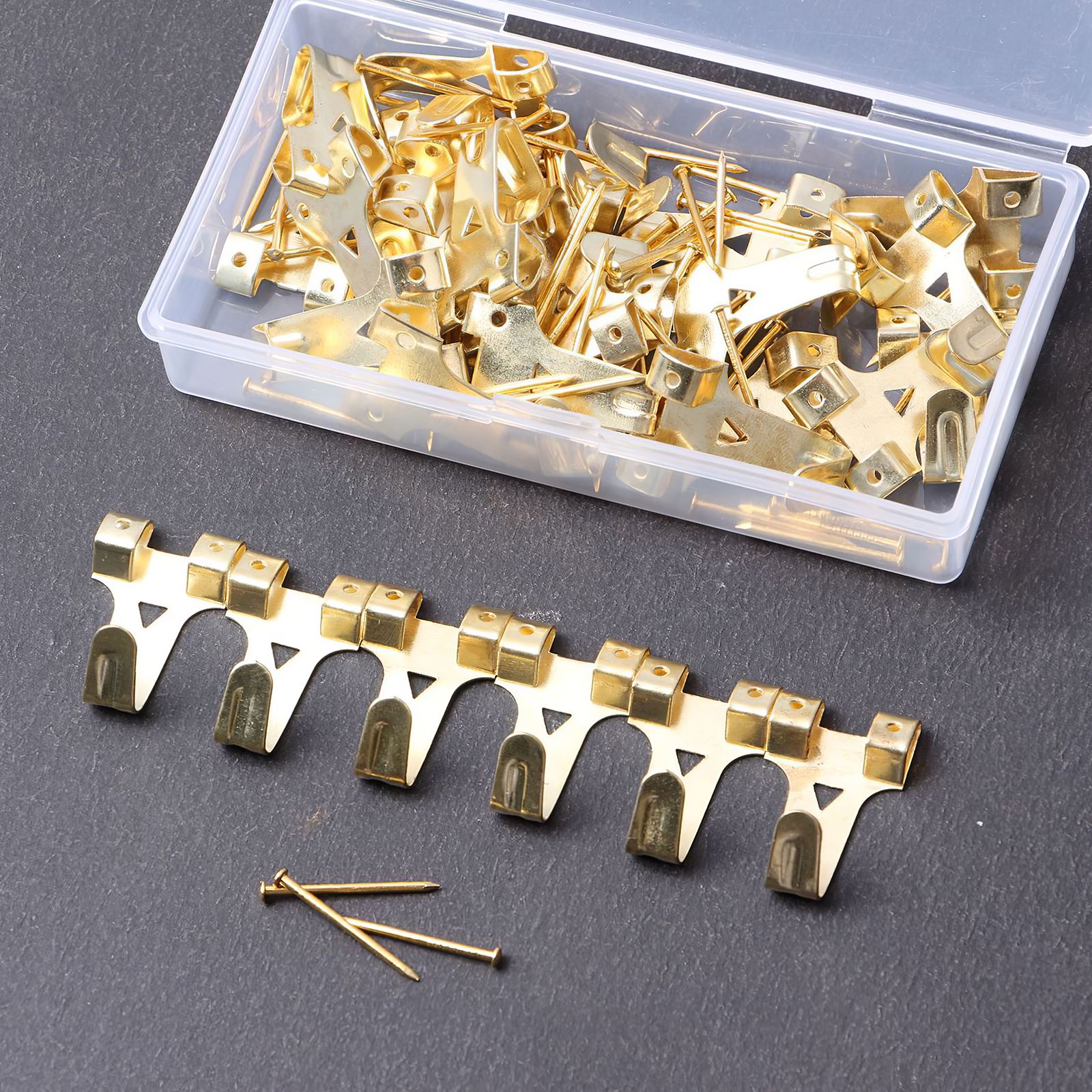 Durable Iron Photo Frame Hook Set Picture Hanging Kit Heavy Duty 40LB Hooks Kit Picture Hangers With Nails For Hanging Painting