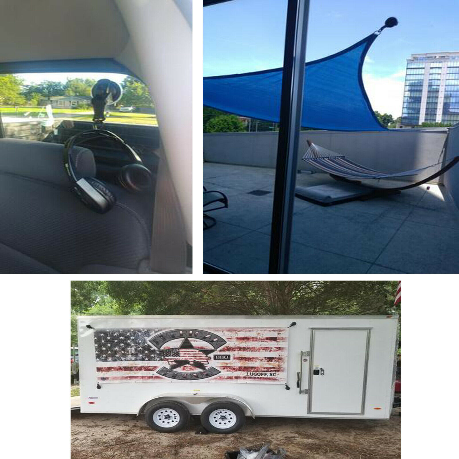 2 Stks/partij Sterke Zuignap Anker Beveiligen Haak Tie Down,Camping Tarp Als Auto Side Luifel