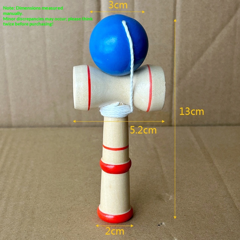 Wooden Traditional Entry Level Skill Ball Toy For Kids Adults Beginners Competitive Training: Yellow