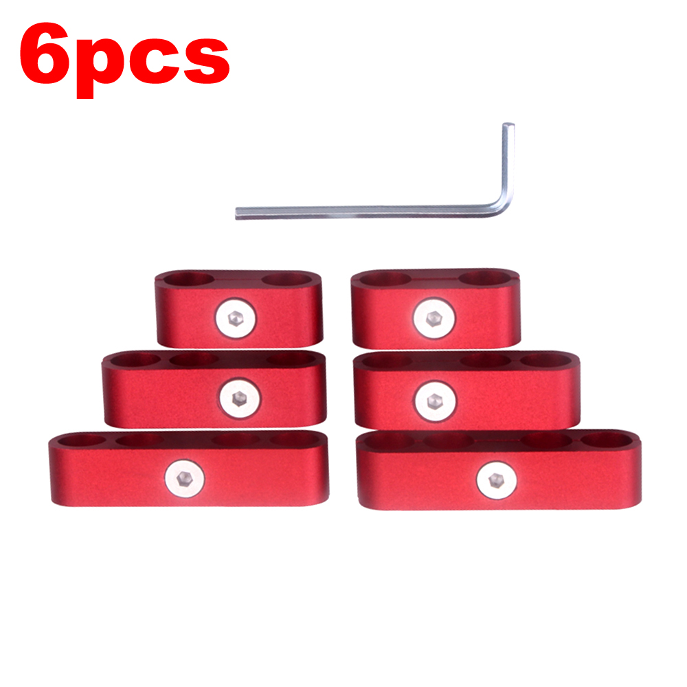 Uds SBC 350 cable de la bujía separadores divisores telares CNC de aleación de aluminio de primera trajes de 7mm 8mm 9,5mm