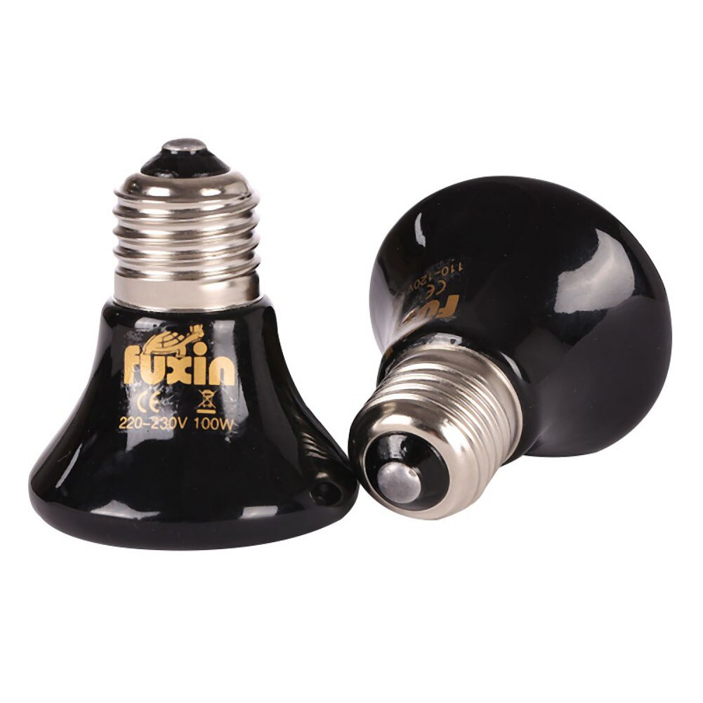 Huisdierverwarmingslamp zwart infrarood keramische emitter warmtelamp huisdierbroedmachine kippen reptielenlamp 25w 50w 75w 100w 220-240v