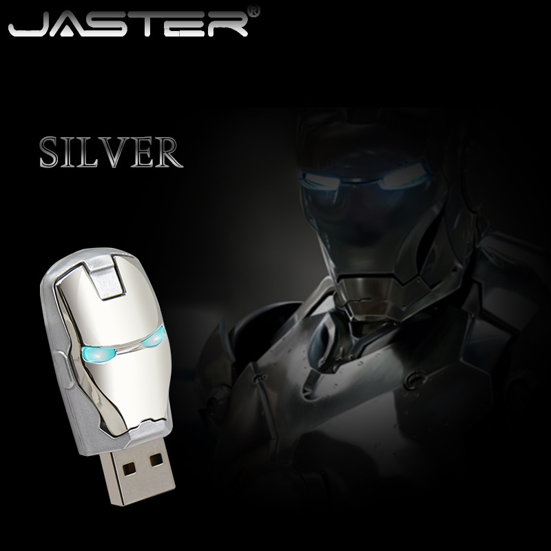 JASTER Grande capacità Iron man pendrive Metallo impermeabile pen drive 16gb 32gb 64gb usb stick usb flash U disk regalo cle usb