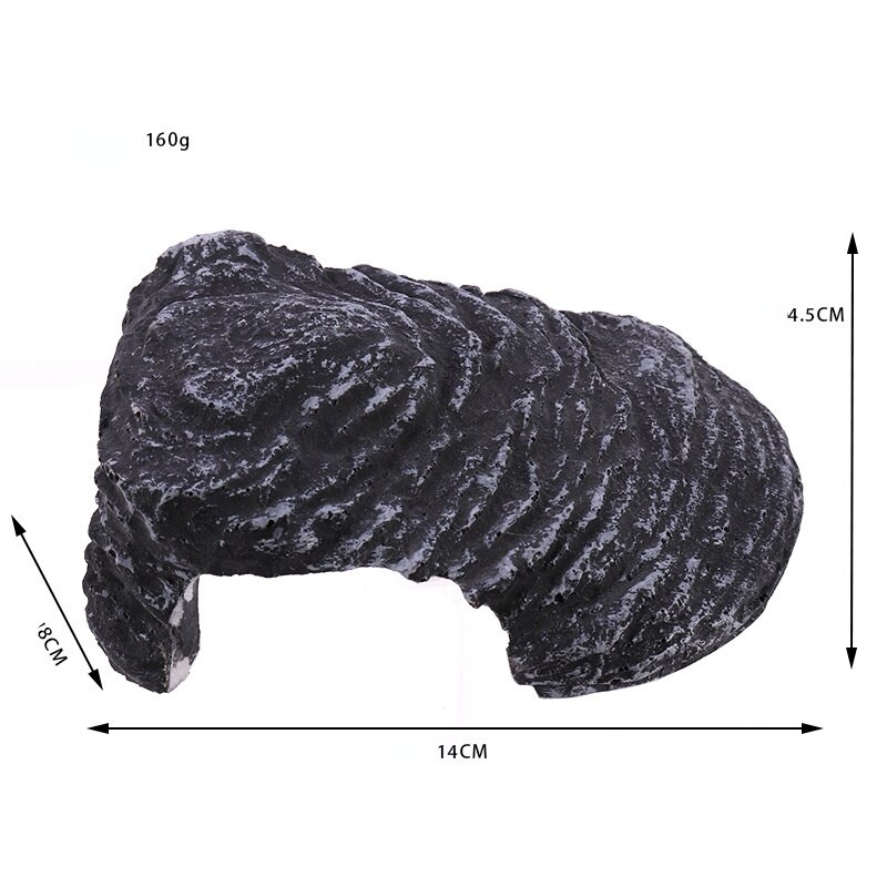 Tortoise Reptiles Basking Climbing Platform Resin Hiding Cave Grey rock shape Rotating Turtle Fish Tank Landscaping Decor: C005