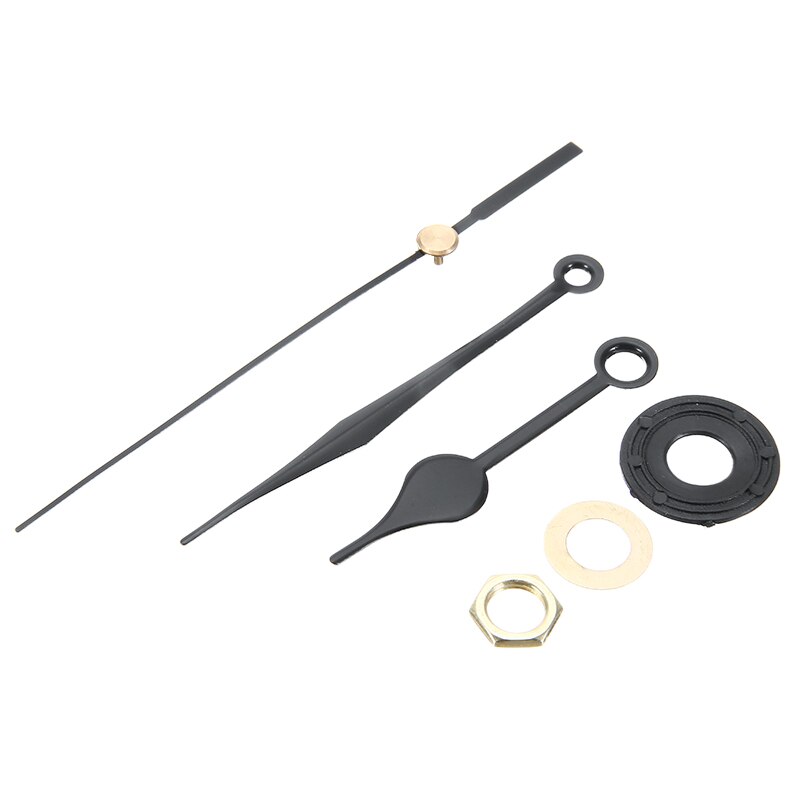 DIY Wall Clock Accessories Black Quartz Clock Movements Clock Hand Kit 60mm Hour Hand 75mm Minute Hand 100mm Seconds Hand