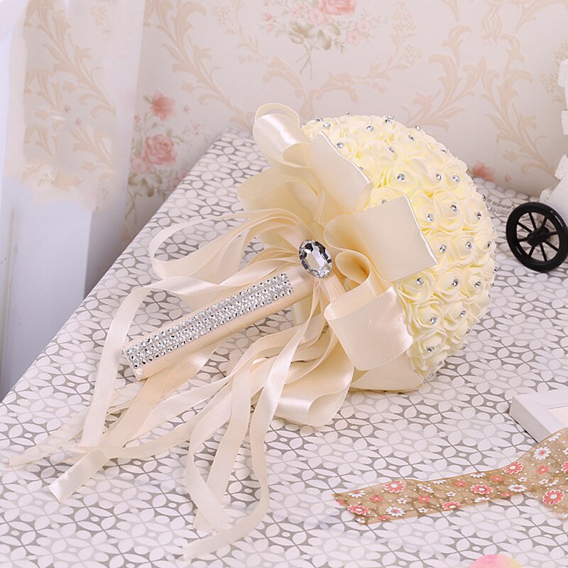 Kunstmatige Bruidsboeket Handgemaakte Beauty Foam Rozen Bruidsboeket Party Decoratie Accessoires