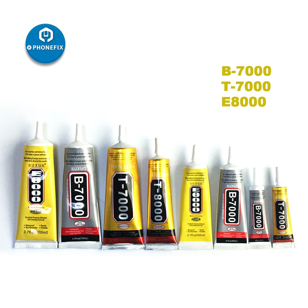 Adhesive B7000 E8000 T7000 T8000 Transparent Black Clear Liquid Glue 15 50 110ml LCD Display Frame Glue For Phone Screen Bonding