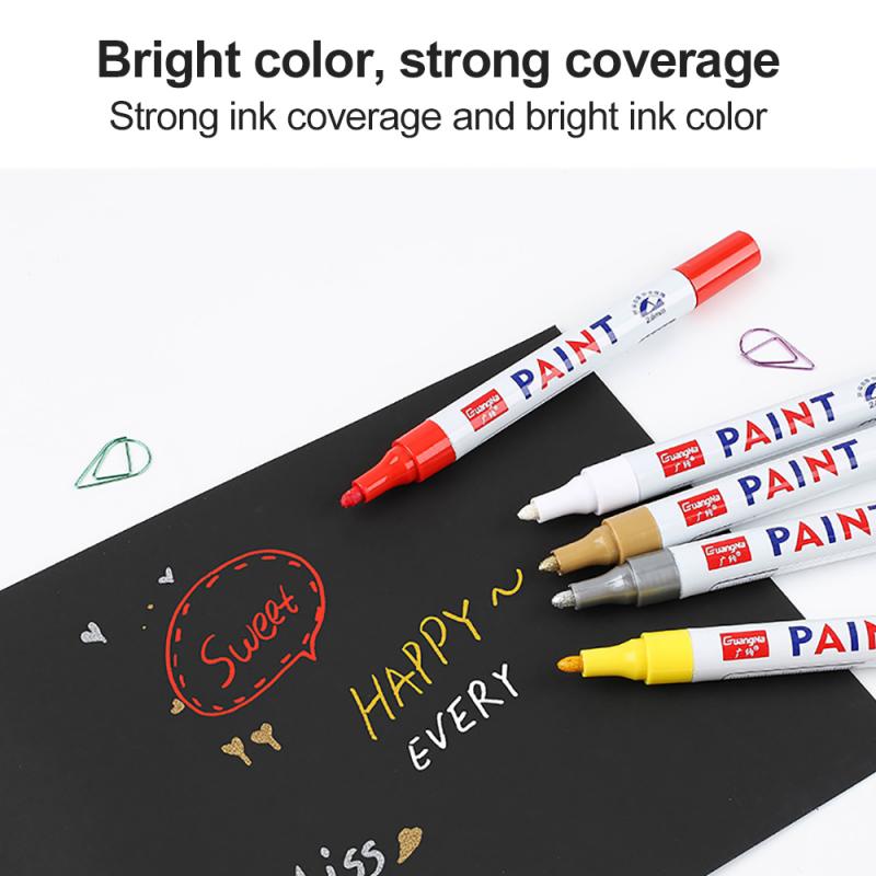 1pc Colorful car Paint pen Tyre Tire Tread CD Metal Paint Marker pen Waterproof Permanent DIY Art Painting Marker Pen