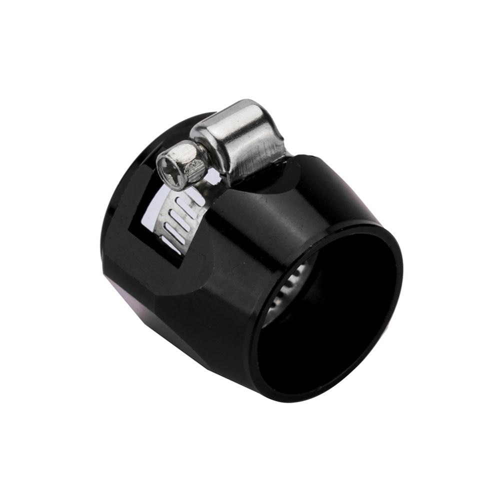 2Pcs AN4 AN6 AN8 AN10 AN12 Hex Hose Finisher Clamp w/ Screw Band Hose End Cover Fitting Adapter fuel line clamp Auto Parts