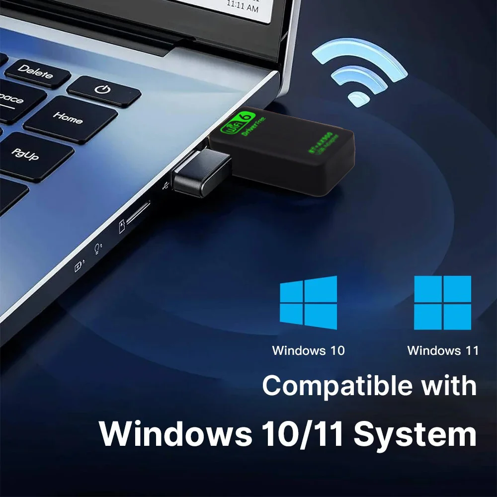 Bluetooth 5.4 WiFi 6 AX900 WiFi USB Adapter Wireless Network Card 2.4G 5GHz Wi-Fi Receive USB For PC Laptop Win10 11
