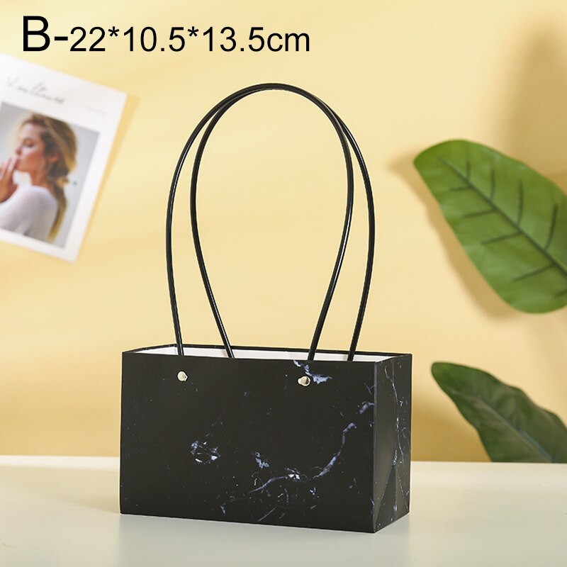 Flower Box Handbag Bouquet Packaging Show Window Bag DIY Supplies Cardboard Boxes: B