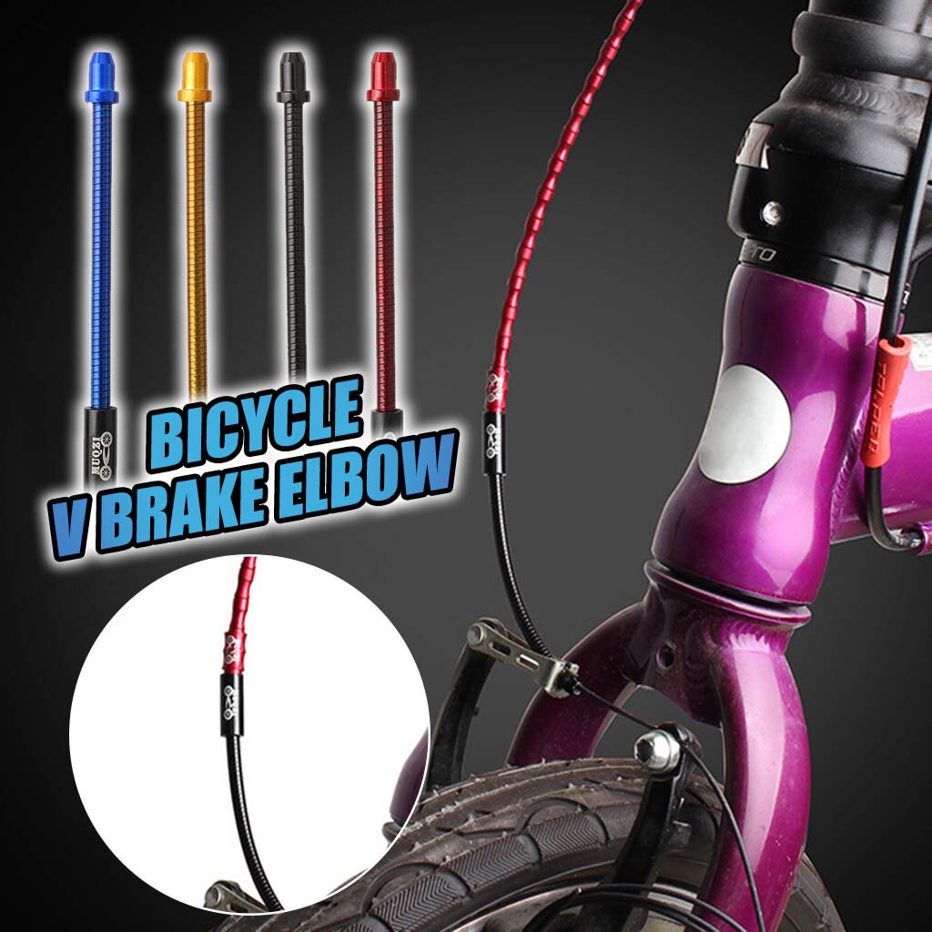 1 PC bicicleta V Freno de freno de codo de acero inoxidable llena de aceite resorte Flexible de protección manguera guía de Cable doble tubo MTB