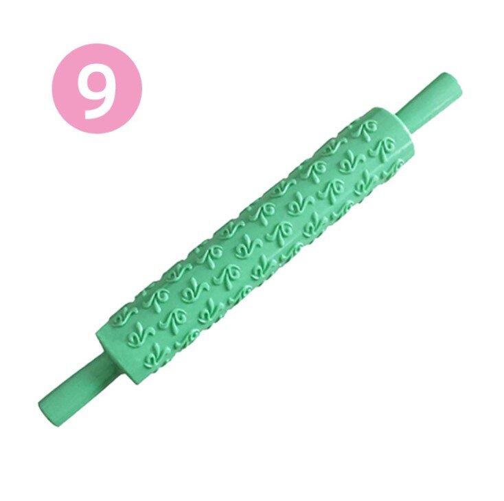Rouleau à pâtisserie en plastique avec motif, accessoires de cuisine, pâtisserie, pâtisserie: 9