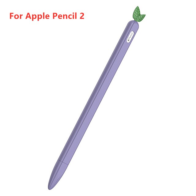 Coque de protection Anti-perte pour Apple Pencil 2, étui en Silicone pour iPad 1/2, stylet protecteur: Purple-2nd