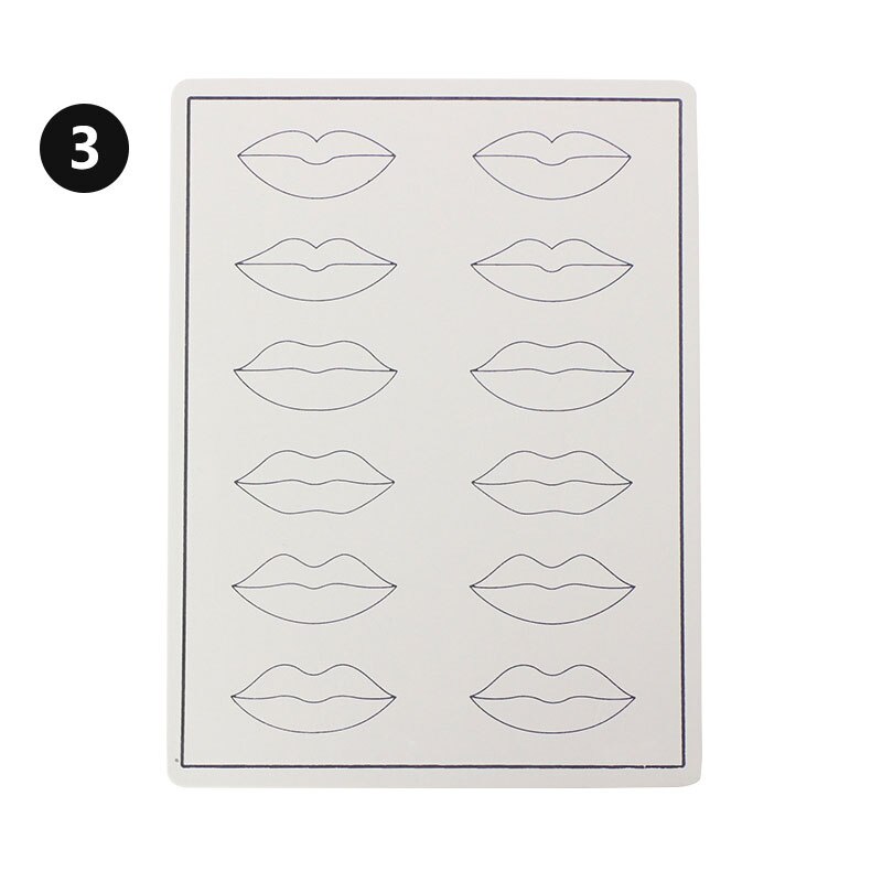 Alle serier fast sminke øyenbryn lepper nybegynner trening hud blank freestyle tatovering praksis hud ark 20 x 15cm: 3