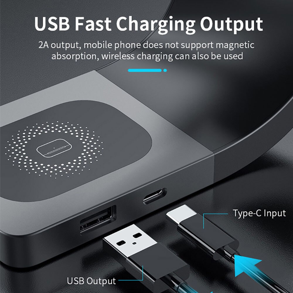 15w magnetische schnelllade-dockingstationen für iphone 13, 13 pro, 12 pro max , 4 in, 1 , airpods pro und iwatch  se 6, 5, 4, 3.