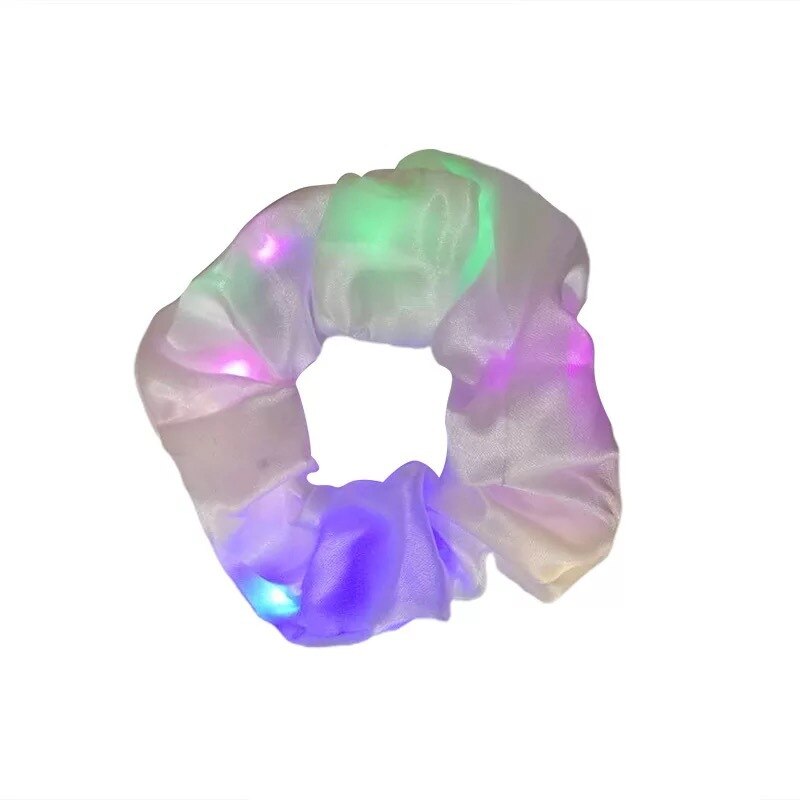 Led självlysande tjocktarm hårring nät rött huvud rep bar bungee hår rep koreanska enkelt gummiband håraccessoarer: 6