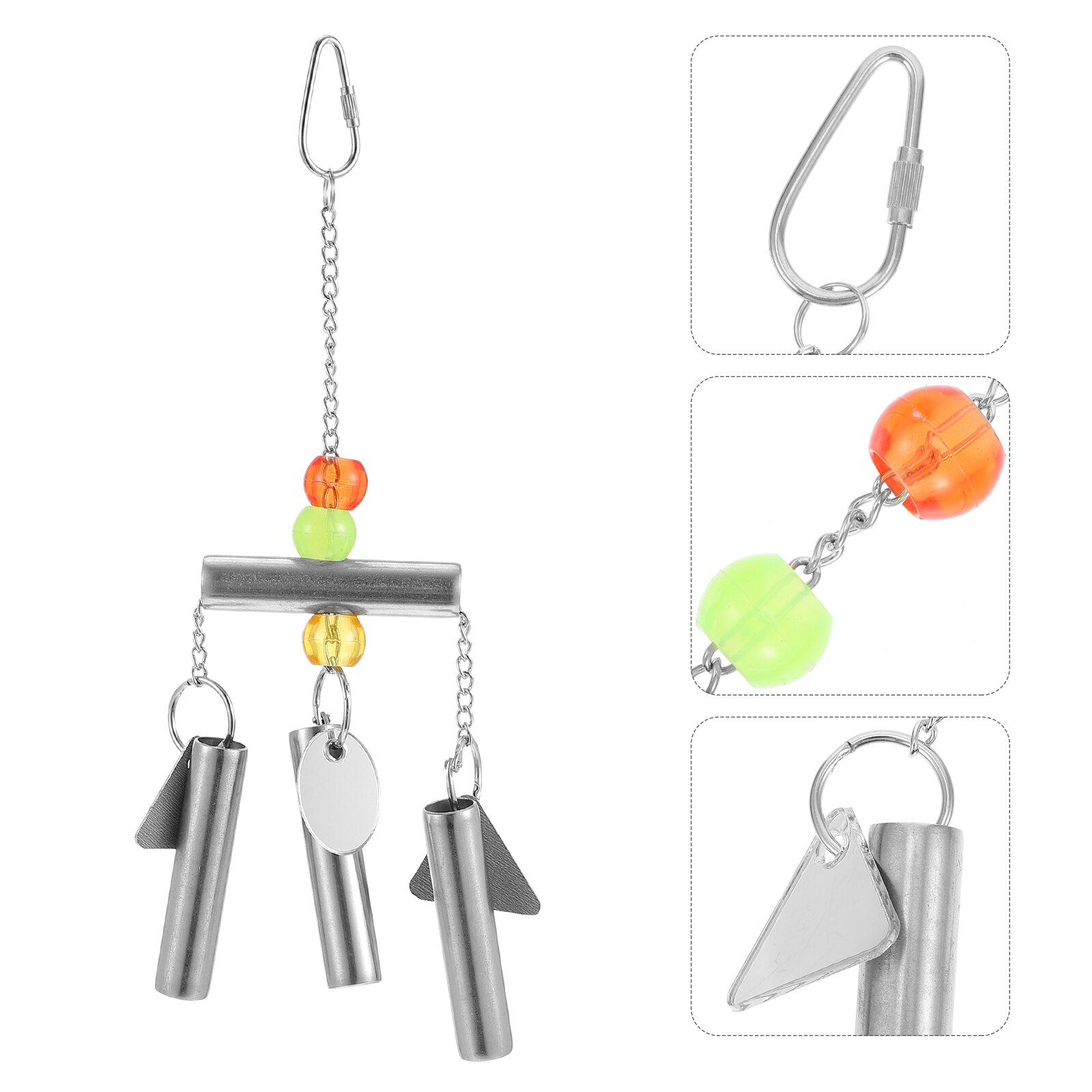 Metal Bell String for Parrot Cockatoo Parakeet Bird Cage Hanging Chew