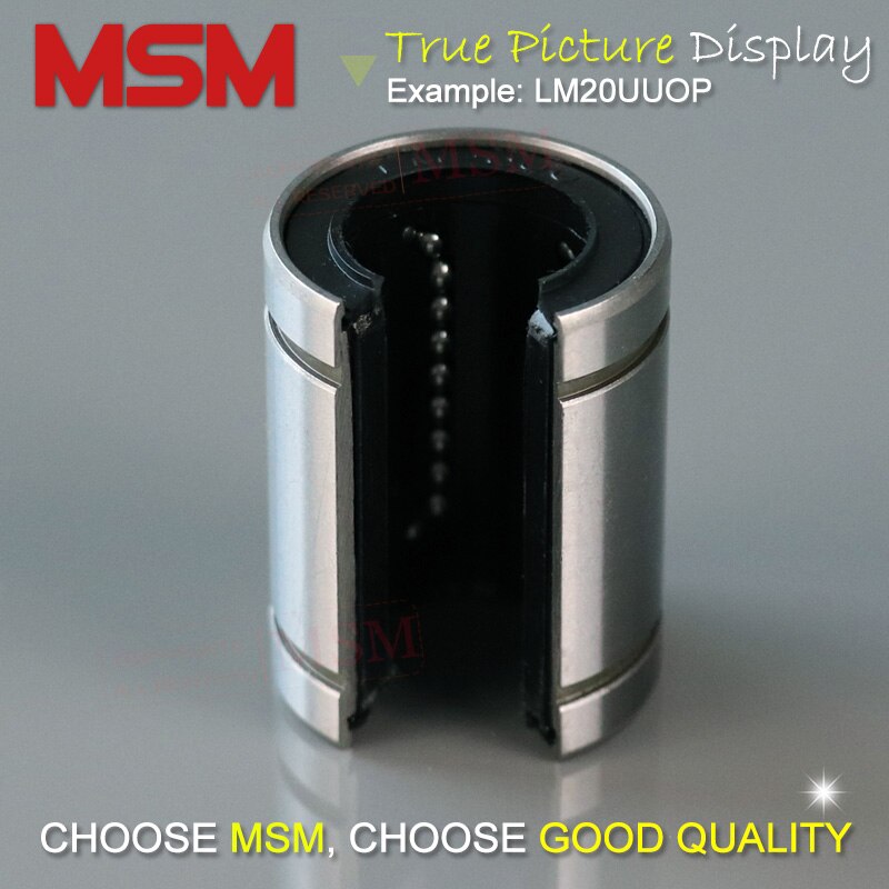 4Pcs Msm Open Type Lineaire Lagers LM12UUOP LM16UUOP LM20UUOP LM25UUOP LM30UUOP Rail As Sliding Motion Kogelomloopbussen (Mm)